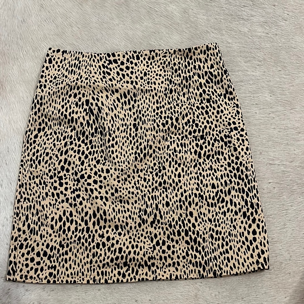 Cheetah print skirt from Brandy Melville.